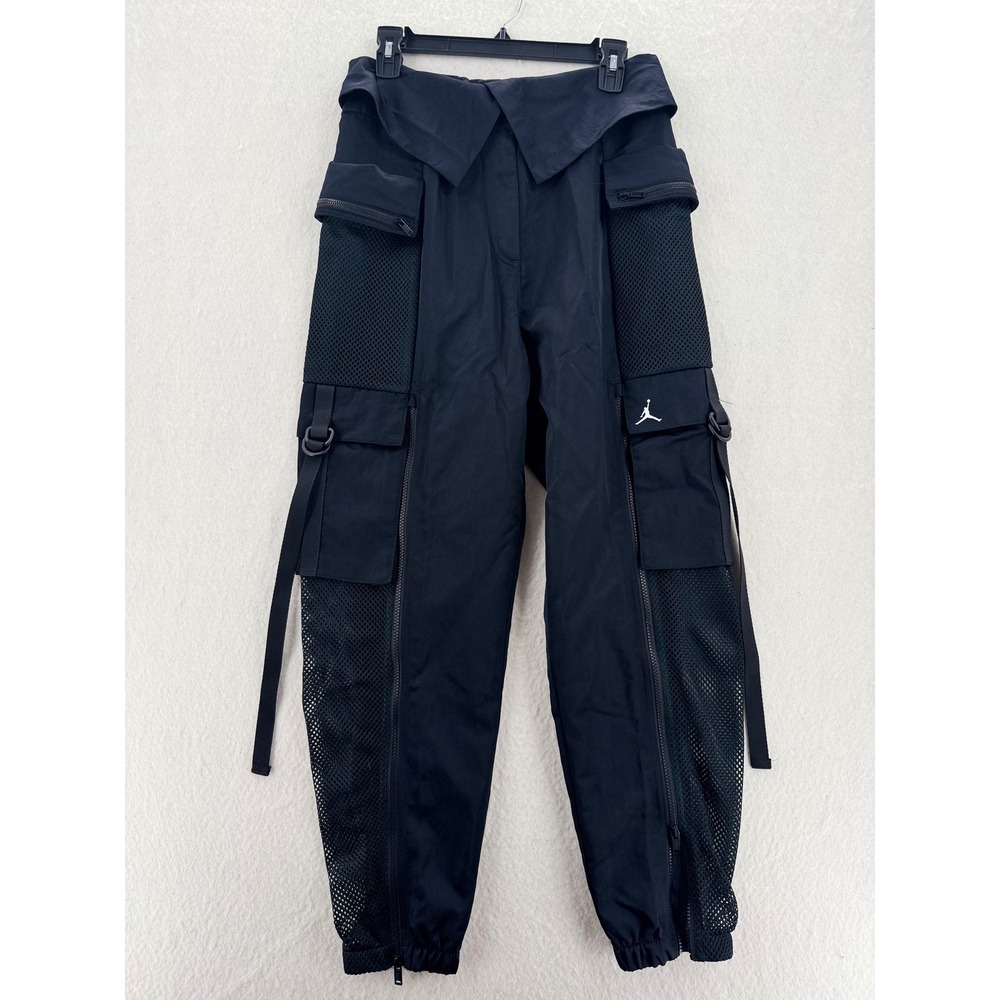 Jordan Next Utility Flight Pants Womens Medium Black Cargo Mesh CU4072-010 NEW
